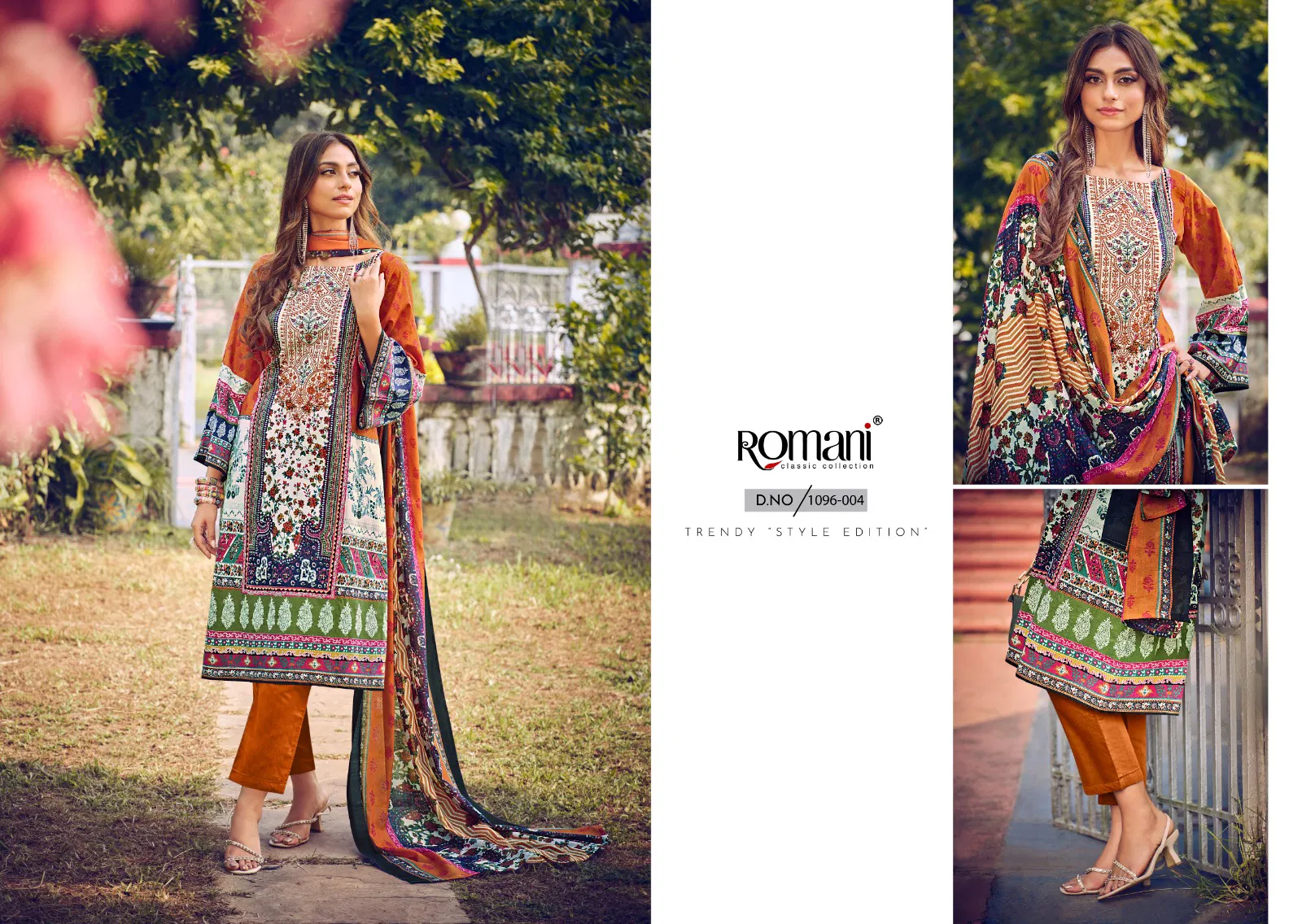 Aarzu by Romani Vol 13 Soft Cotton Digital Printed Dress Material